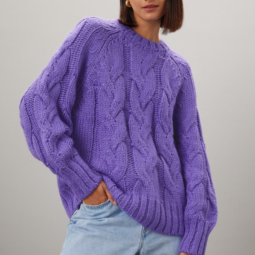 Purple Chunky Sweater